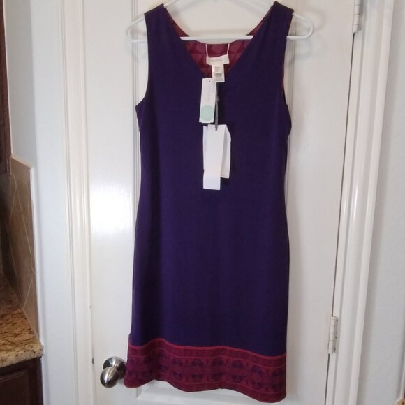 Magnolia Grace Perissa Purple Reversible Sleeveless Dress Size S NWT - Picture 3 of 12